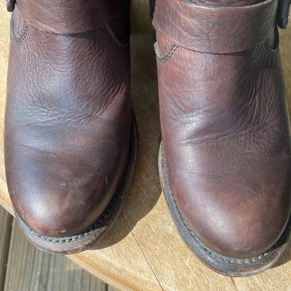 Frye Vera Short Brown Leather Heeled Boot Women’s Size 5.5 - Picture 13 of 14